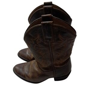 Ariat Cowboy Boots Kids Boys 11.5 Brown Heritage Western Leather Round Toe Rodeo